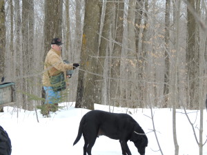 Brad and Otis hard at work