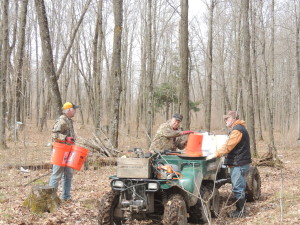 Randy, John, and I collecting.