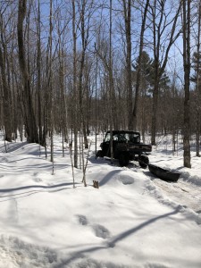 Heading out to tap in the new UTV.