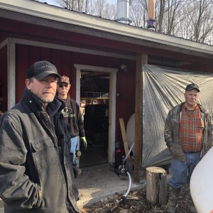 Mike, Bob, and me emptying the collection tank.